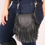 Hot Leathers CPF4002 Ladies Leather Clip Pouch with Fringe - Image 3