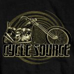 Official Cycle Source Magazine CSM1006 Men’s Chopper Black T-Shirt - Image 2