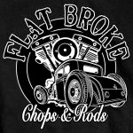 Official Cycle Source Magazine CSM1009 Men’s Flat Broke Black T-Shirt - Image 2