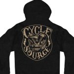 Official Cycle Source Magazine CSM4011 Men’s Knucklehead Black Hoodie Sweatshirt - Image 4