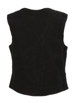 Club Vest CVL4000 Women’s Black Denim Motorcycle V-Neck Vest with Conceal & Carry Pockets - Image 2