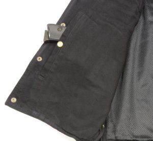 Club Vest CVM1360 Men’s Classic Side Lace Blue Denim Vest with Snap Buttons - Image 4
