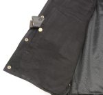 Club Vest CVM1360 Men’s Classic Side Lace Black Denim Motorcycle Vest with Snap Buttons - Image 4