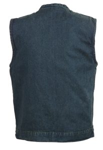 Club Vest CVM3000 Men’s Classic Blue Denim Vest with Dual Front Closure - Image 2