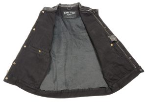 Club Vest CVM3002 Men’s Classic Blue Side Lace Denim Vest with Dual Front Closure - Image 5