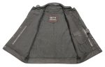 Club Vest CVM3510 Men’s Black Zipper Leather Vest with Seamless Back Design - Image 5