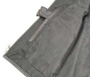 Club Vest CVM3740 Men’s Black Seamless Front and Back Design Leather Vest - Image 5