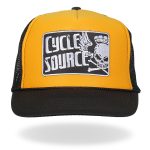 Hot Leathers CYA1005 Official Cycle Source Magazine Logo Gold and Black Snapback Trucker Hat