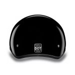 Close Out Daytona Helmets D1-A ‘Skull Cap’ HI-Gloss Black Half Face Helmet with Visor - Image 3