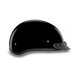 Close Out Daytona Helmets D1-A ‘Skull Cap’ HI-Gloss Black Half Face Helmet with Visor - Image 4