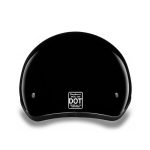Close Out Daytona Helmets D1-ANS ‘Skull Cap’ HI-Gloss Black Half Face Helmet without Visor - Image 3
