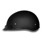 Close Out Daytona Helmets D1-B ‘Skull Cap’ Dull Black Half Face Helmet with Visor - Image 2