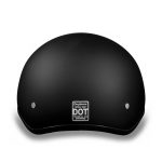 Close Out Daytona Helmets D1-B ‘Skull Cap’ Dull Black Half Face Helmet with Visor - Image 3
