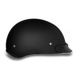 Close Out Daytona Helmets D1-B ‘Skull Cap’ Dull Black Half Face Helmet with Visor - Image 4