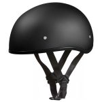 Daytona Helmets D1-BNS ‘Skull Cap’ Dull Black Half Face Helmet without Visor