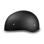 Daytona Helmets D1-BNS ‘Skull Cap’ Dull Black Half Face Helmet without Visor - Image 2