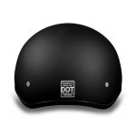 Daytona Helmets D1-BNS ‘Skull Cap’ Dull Black Half Face Helmet without Visor - Image 3