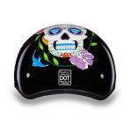 Close Out Daytona Helmets D6-DS ‘Skull Cap’ Diamond Skull Half Face Helmet - Image 3