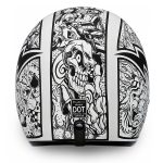 Close Out Clearance Daytona Helmets DC6-G ‘Cruiser’ Graffiti White and Black  ¾ Open Face Helmet - Image 2