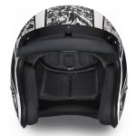 Close Out Clearance Daytona Helmets DC6-G ‘Cruiser’ Graffiti White and Black  ¾ Open Face Helmet - Image 7