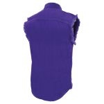 Milwaukee Leather DM1006 Men’s Purple Lightweight Denim Shirt with with Frayed Cut Off Sleeveless Look - Image 4