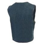 Milwaukee Leather DM1246 Women’s Blue Denim Vest with V-Neck Collar - Image 2