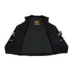 Milwaukee Leather DM1310 Men’s Black Classic Denim Western Style Cowboy Biker Vest w/ Snap Button Closure - Image 4