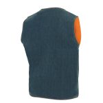 Milwaukee Leather DM1310 Men’s Classic Blue Denim Western Style Cowboy Biker Vest w/ Snap Button Closure - Image 7
