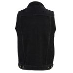 Milwaukee Leather DM1331 Men’s Black Denim Motorcycle Biker Riders Vest w/ Shirt Style Collar - Image 8