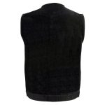 Biker’s Edge DM1937 Men’s Black Snap Front Denim Club Style Motorcycle Biker Rider Vest - Image 2