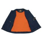 Biker’s Edge DM1937 Men’s Blue Snap Front Denim Club Style Motorcycle Biker Rider Vest - Image 4