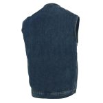 Biker’s Edge DM1937 Men’s Blue Snap Front Denim Club Style Motorcycle Biker Rider Vest - Image 5