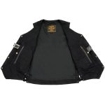 Milwaukee Leather DM1990 Men’s Black 10 Pocket Side Lace Denim Vest - Image 4