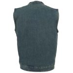 Milwaukee Leather DM2238 Men’s Classic Blue Denim Club Style Vest with Snap Button Closure - Image 2