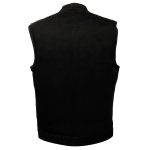 Milwaukee Leather DM2238 Men’s Classic Black Denim Club Style Vest with Snap Button Closure - Image 6