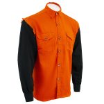 NexGen DM3333 Men’s Orange with Black Long Sleeve Button Down Shirt - Image 4