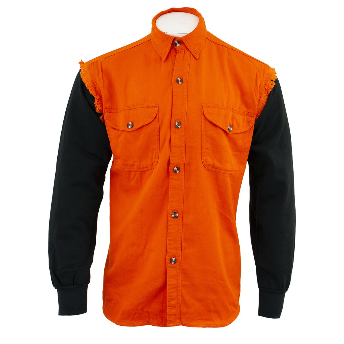 NexGen DM3333 Men’s Orange with Black Long Sleeve Button Down Shirt