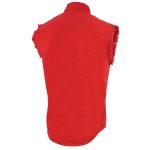 Milwaukee Leather DM4007 Men’s Red Lightweight Denim Shirt with Frayed Cut Off Sleeveless - Image 4
