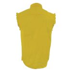 Milwaukee Leather DM4008 Men’s Yellow Lightweight Denim Shirt with with Frayed Cut Off Sleeveless Look - Image 5