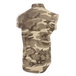 Milwaukee Leather DM4009 Men’s Sand Lightweight Denim Shirt with with Frayed Cut Off Sleeveless Look - Image 4