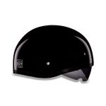 Close Out Daytona Helmets DS8-A ‘Skull Cap’ Gloss Black Half Face Helmet with Inner Shield - Image 5