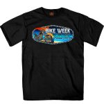 Hot Leathers EDM1186 Men’s 2023 Daytona Bike Week Florida Chopper Black T-Shirt - Image 2