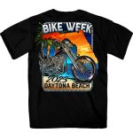 Hot Leathers EDM1186 Men’s 2023 Daytona Bike Week Florida Chopper Black T-Shirt