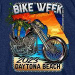 Hot Leathers EDM1187 Men’s 2023 Daytona Bike Week Chopper T-Shirt - Image 4
