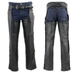 Event Leather EL1117BBO Men’s Black Classic ‘Braided’ Leather Chaps - Image 3