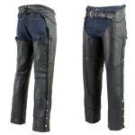 Event Leather EL1117BBO Men’s Black Classic ‘Braided’ Leather Chaps - Image 2