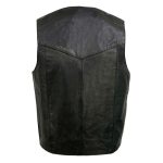 Event Leather EL1310GO Men’s Black Leather Classic Snap Button Biker Vest - Image 5