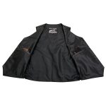Event Leather EL1315 Men’s Club Style Black Leather Motorcycle Riders Vest w/ Side Lace – Riding Club - Image 6