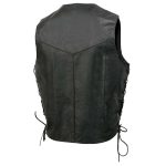 Event Leather EL1315 Men’s Club Style Black Leather Motorcycle Riders Vest w/ Side Lace – Riding Club - Image 12