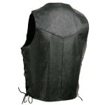 Event Leather EL1315 Men’s Club Style Black Leather Motorcycle Riders Vest w/ Side Lace – Riding Club - Image 11
